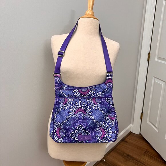 Vera Bradley Lighten Up Slim Crossbody Lilac Tapestry Purple Paisley - Picture 10 of 10